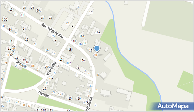 Jedlińsk, św. Wojciecha, 8, mapa Jedlińsk