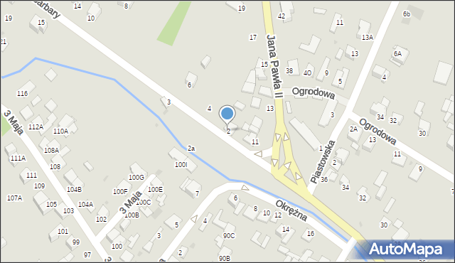 Jędrzejów, św. Barbary, 2, mapa Jędrzejów