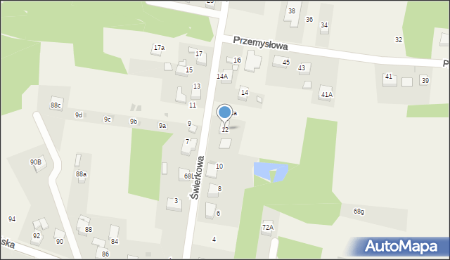 Jejkowice, Świerkowa, 12, mapa Jejkowice