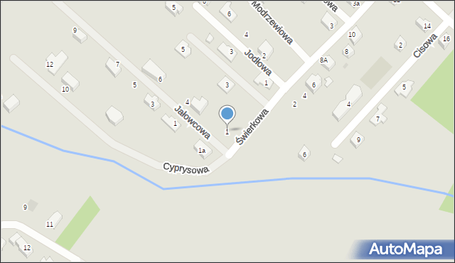 Jelcz-Laskowice, Świerkowa, 1, mapa Jelcz-Laskowice