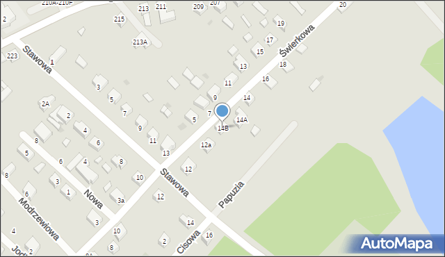 Jelcz-Laskowice, Świerkowa, 14B, mapa Jelcz-Laskowice