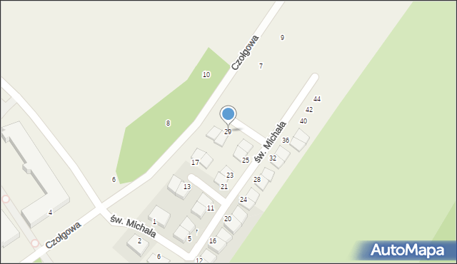Jelonek, św. Michała, 29, mapa Jelonek