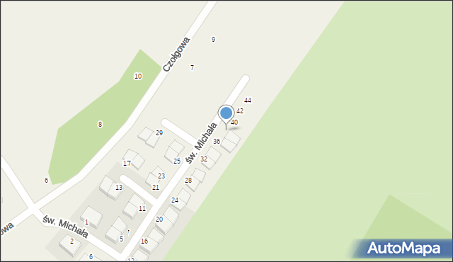 Jelonek, św. Michała, 38, mapa Jelonek