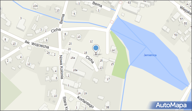 Jemielnica, św. Wojciecha, 22, mapa Jemielnica