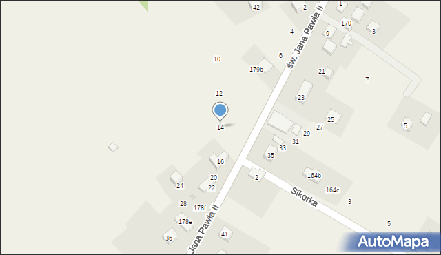 Jerzmanowice, św. Jana Pawła II, 14, mapa Jerzmanowice