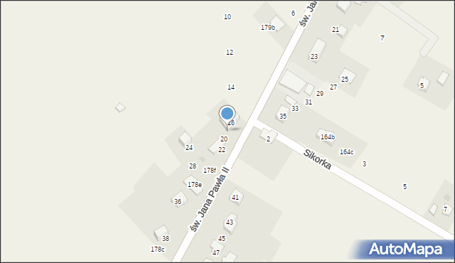 Jerzmanowice, św. Jana Pawła II, 18, mapa Jerzmanowice