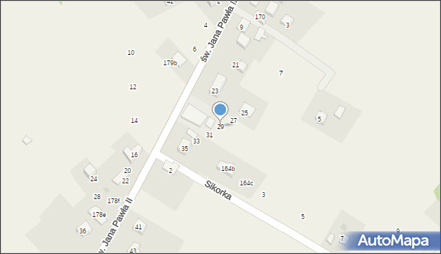 Jerzmanowice, św. Jana Pawła II, 29, mapa Jerzmanowice