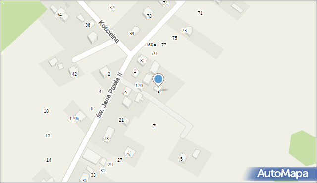 Jerzmanowice, św. Jana Pawła II, 3, mapa Jerzmanowice