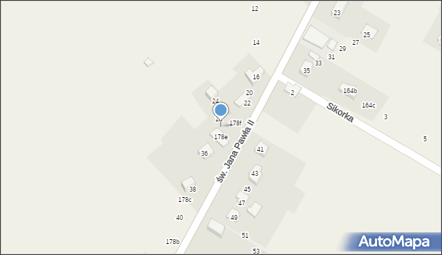 Jerzmanowice, św. Jana Pawła II, 30, mapa Jerzmanowice