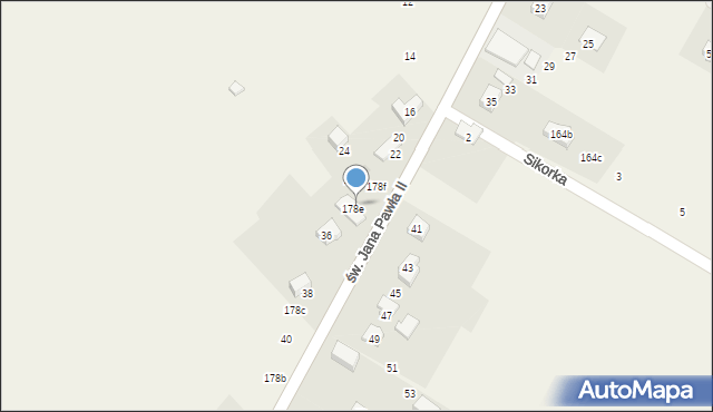 Jerzmanowice, św. Jana Pawła II, 32, mapa Jerzmanowice