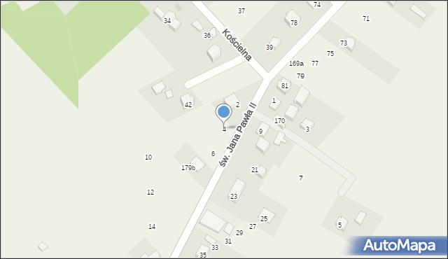 Jerzmanowice, św. Jana Pawła II, 4, mapa Jerzmanowice