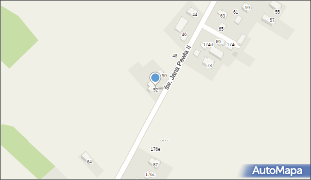 Jerzmanowice, św. Jana Pawła II, 52, mapa Jerzmanowice