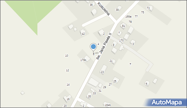 Jerzmanowice, św. Jana Pawła II, 6, mapa Jerzmanowice