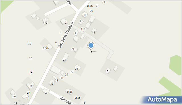 Jerzmanowice, św. Jana Pawła II, 7, mapa Jerzmanowice