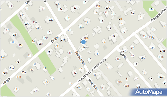 Józefów, Świderska, 17, mapa Józefów