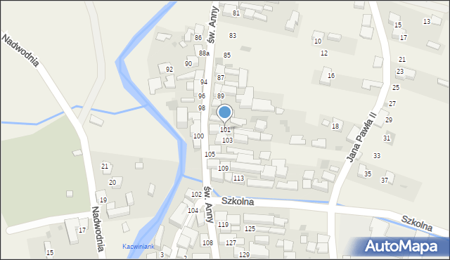 Kacwin, św. Anny, 101, mapa Kacwin