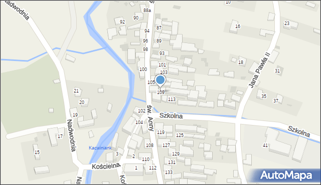 Kacwin, św. Anny, 109, mapa Kacwin