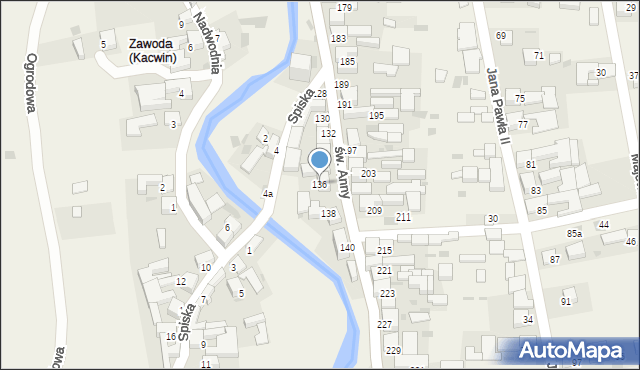 Kacwin, św. Anny, 136, mapa Kacwin