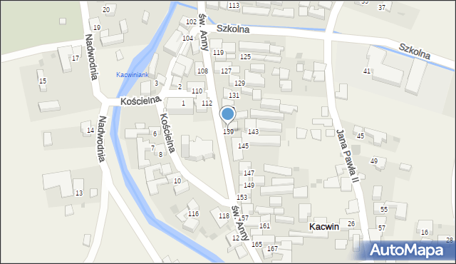 Kacwin, św. Anny, 139, mapa Kacwin