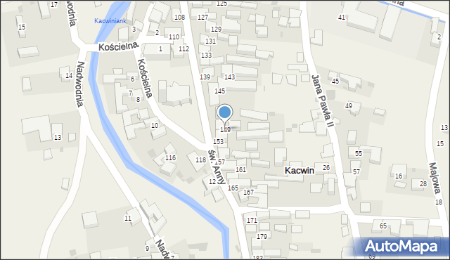 Kacwin, św. Anny, 149, mapa Kacwin