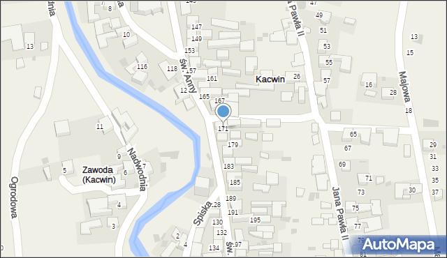 Kacwin, św. Anny, 171, mapa Kacwin