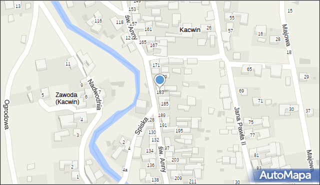 Kacwin, św. Anny, 183, mapa Kacwin