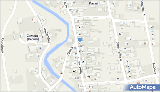 Kacwin, św. Anny, 189, mapa Kacwin