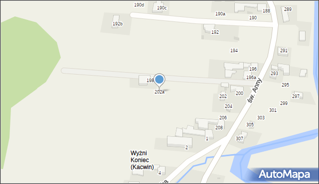 Kacwin, św. Anny, 202a, mapa Kacwin