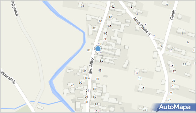 Kacwin, św. Anny, 79, mapa Kacwin