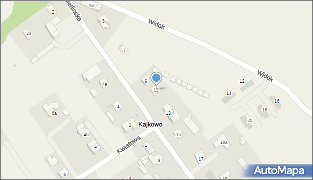 Kajkowo, Świetlińska, 11, mapa Kajkowo