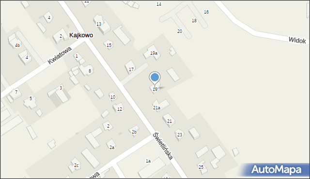 Kajkowo, Świetlińska, 19, mapa Kajkowo