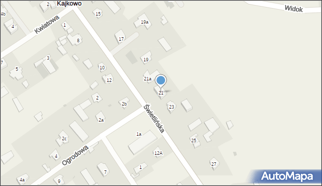 Kajkowo, Świetlińska, 21, mapa Kajkowo