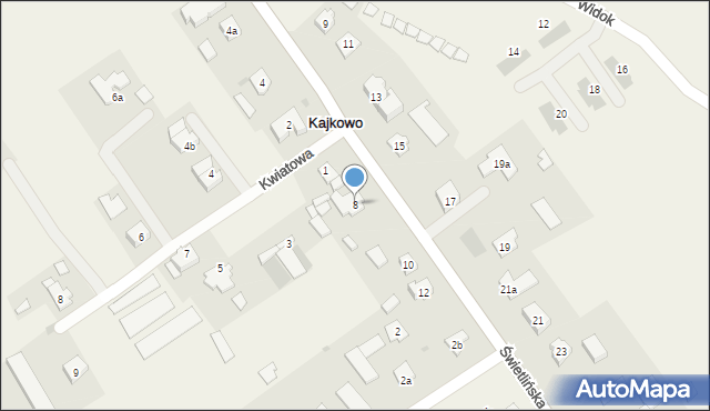 Kajkowo, Świetlińska, 8, mapa Kajkowo