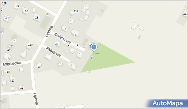 Kalinówka, Świerkowa, 9, mapa Kalinówka