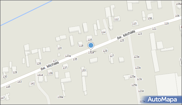 Kalisz, św. Michała, 131a, mapa Kalisza