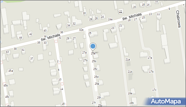 Kalisz, św. Michała, 25a, mapa Kalisza