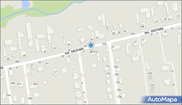 Kalisz, św. Michała, 29, mapa Kalisza