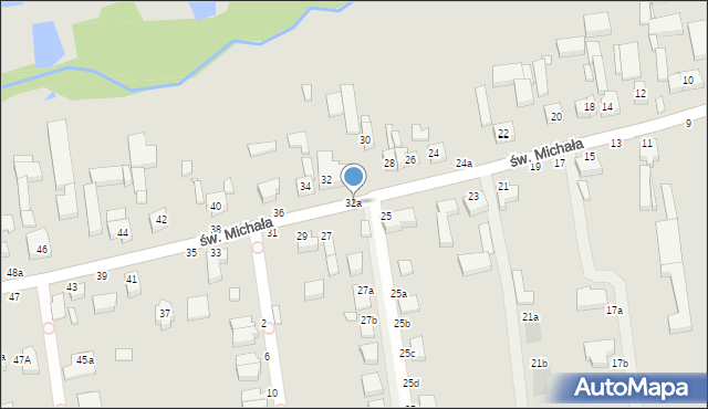 Kalisz, św. Michała, 32a, mapa Kalisza