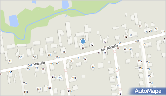 Kalisz, św. Michała, 44, mapa Kalisza