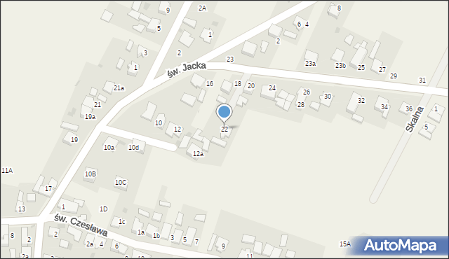 Kamień Śląski, św. Jacka, 22, mapa Kamień Śląski