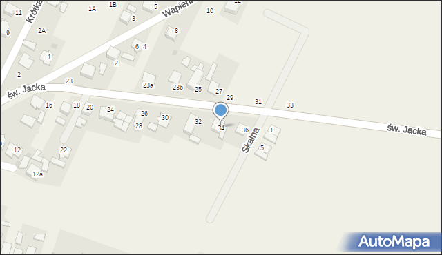 Kamień Śląski, św. Jacka, 34, mapa Kamień Śląski
