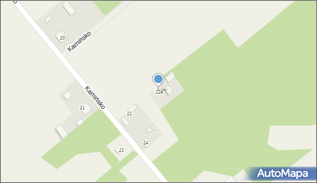 Kamińsko, Świerkowa, 22a, mapa Kamińsko