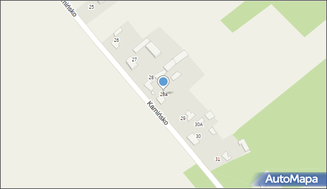 Kamińsko, Świerkowa, 28a, mapa Kamińsko