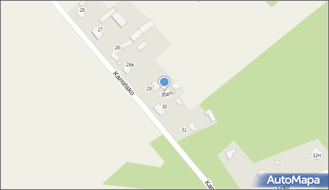 Kamińsko, Świerkowa, 30a, mapa Kamińsko