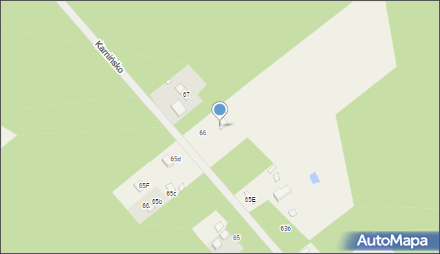 Kamińsko, Świerkowa, 66, mapa Kamińsko