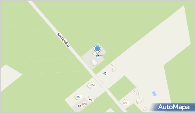 Kamińsko, Świerkowa, 67, mapa Kamińsko