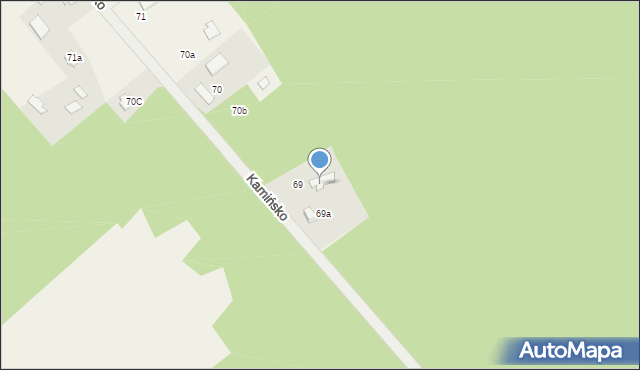 Kamińsko, Świerkowa, 69, mapa Kamińsko