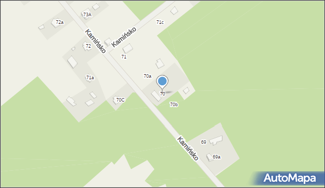Kamińsko, Świerkowa, 70, mapa Kamińsko