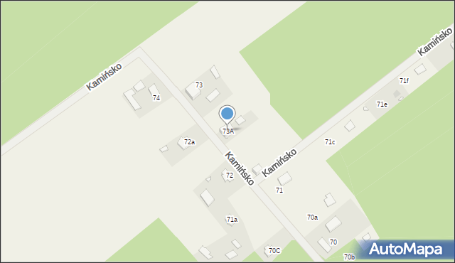Kamińsko, Świerkowa, 73a, mapa Kamińsko