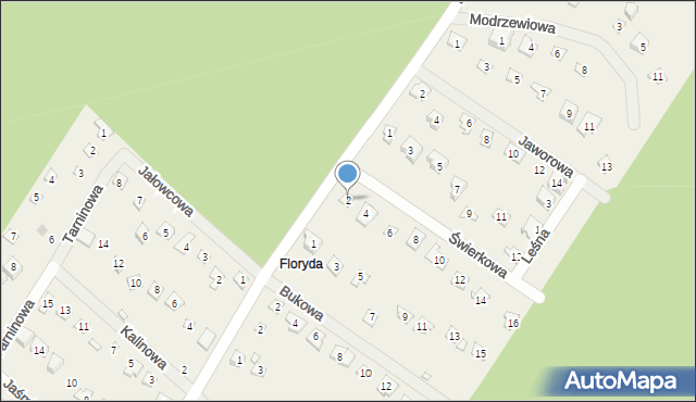 Kamińsko, Świerkowa, 2, mapa Kamińsko